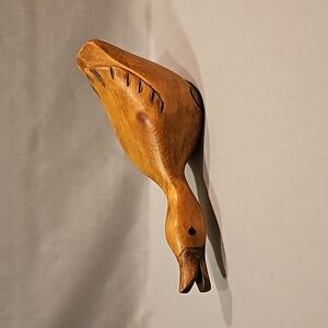 Handmade Carved Wood Duck Decoy Signed BL '97